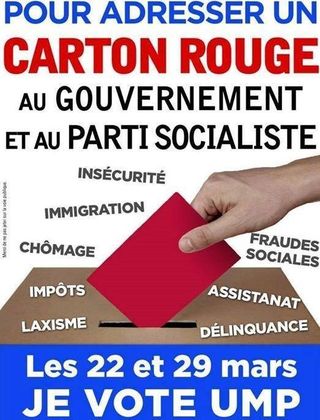 Carton rouge UMP