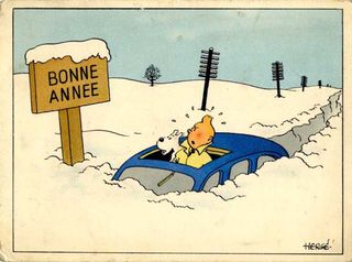 Tintin Bonne annee neige