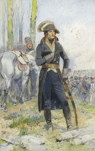 Tableau Napoléon Bonaparte avec son armée à la bataille de Lodi